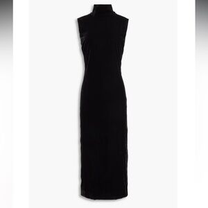 Theory funnel neck shift dress Stretch Velvet